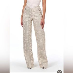 Naked Wardobe Snake Skin faux leather pants